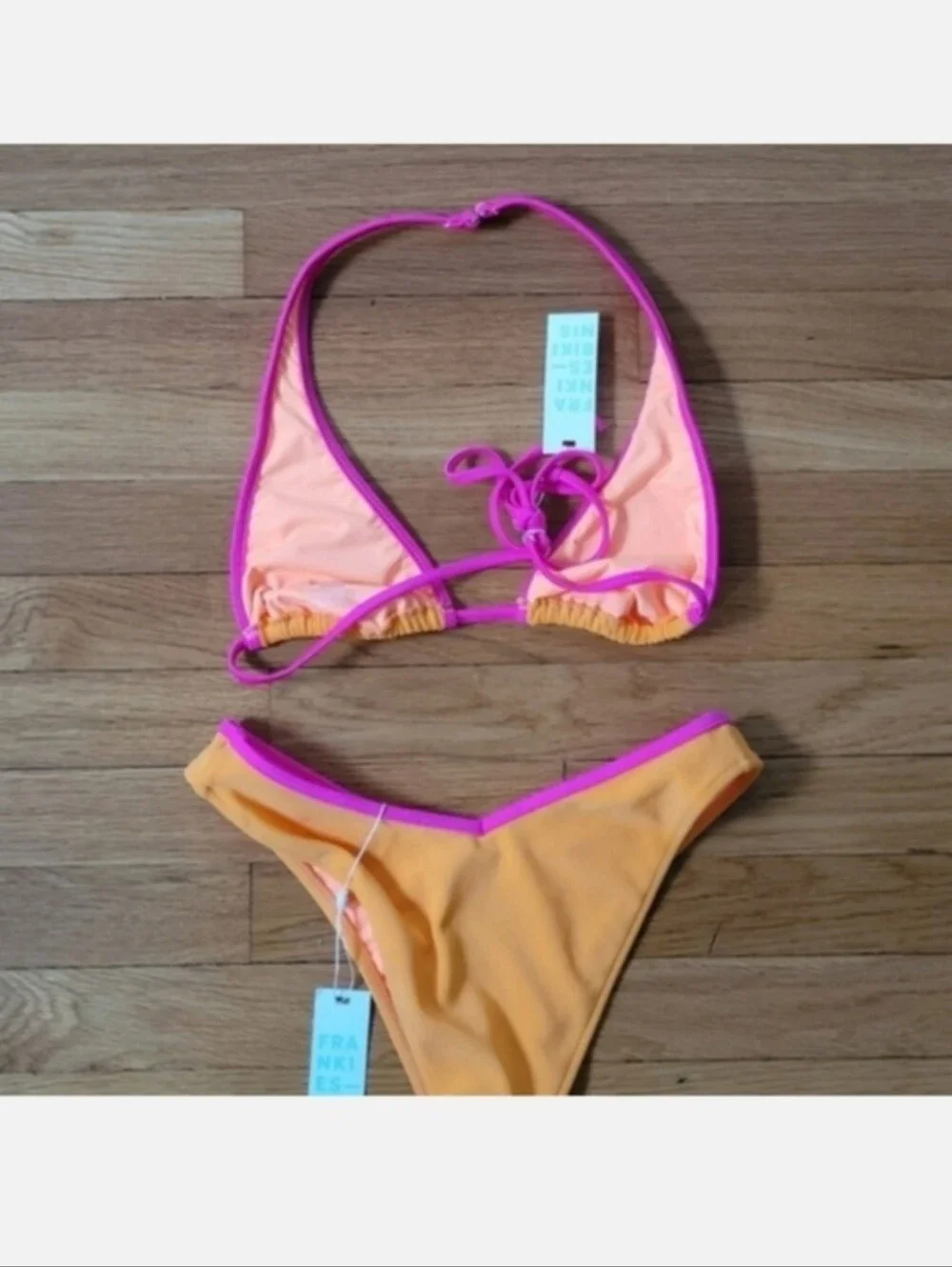 NWT FRANKIES BIKINIS TERRY SET IN SUNDOWN HARLOW ENZO